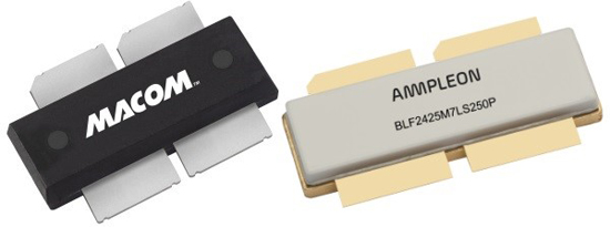 MACOM與Ampleon的功率晶體管,能在2.45GHz頻率下產(chǎn)生300W的能量