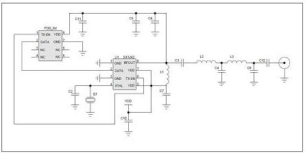 上图为SX1242参考线路图