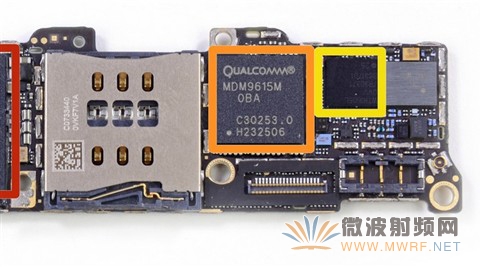 iPhone5s上的高通MDM9615M基带芯片