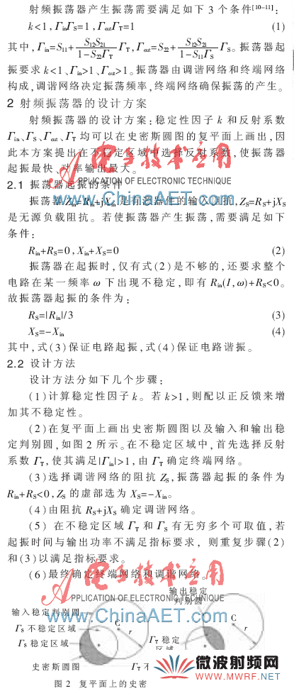 基于复平面圆图的RFID振荡器设计方法研究
