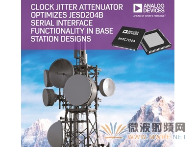 ADI时钟抖动衰减器优化JESD204B串行接口功能