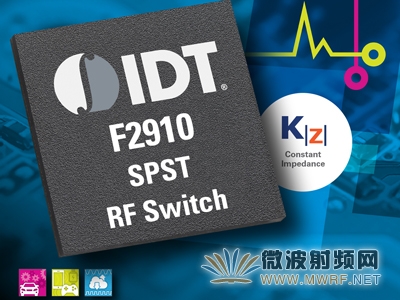IDT引进了宽带SPST吸收式射频交换机 具有恒定阻抗技术