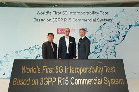 德国电信、英特尔和华为共同完成全球首个5G新空口互操作测试