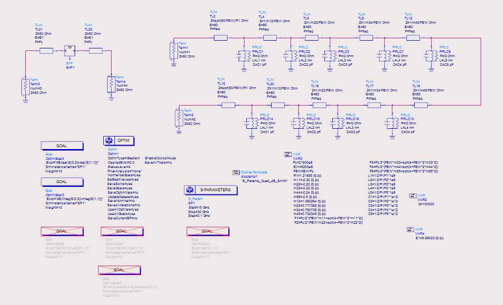 微波笔记·参数提取法设计带通滤波器