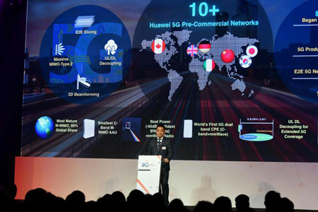 华为无线MKT和解决方案销售总裁安剑在泰国NBTC 5G峰会做“迈向5G”主题发言