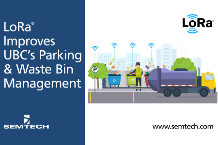 Semtech的LoRa技术改善了加拿大大学的停车拥堵和垃圾管理系统