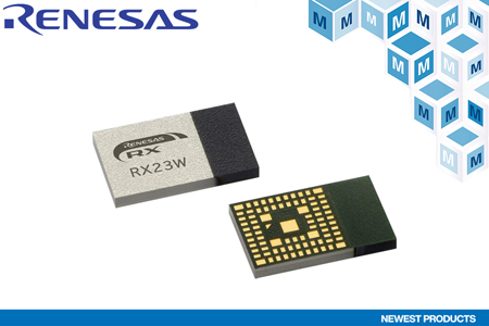 贸泽开售Renesas RX23W低功耗蓝牙模块为物联网系统控制提供支持