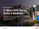 Silicon Labs的Z-Wave 800 SoC和模块产品系列现已上市
